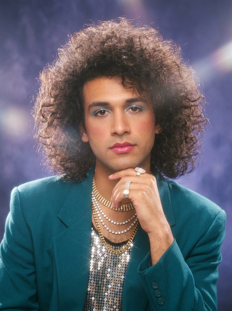 1980s AI photo: glamour portrait