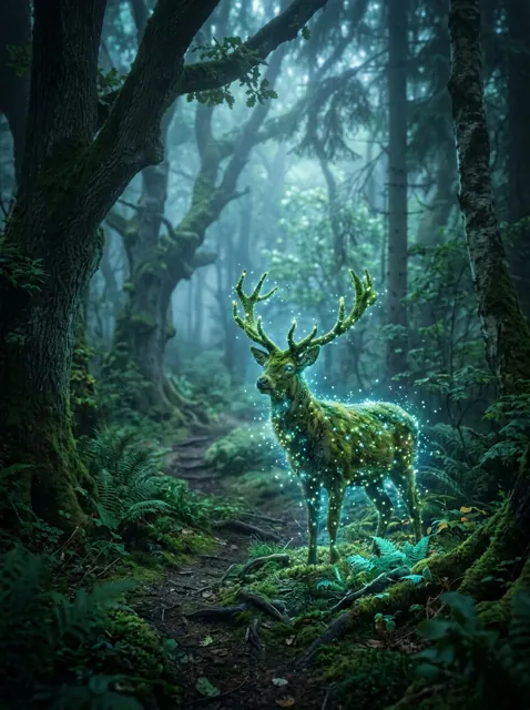 SI image generator example: forest spirit made with Nano Banana 2